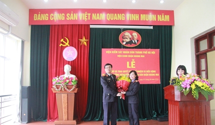 Lễ bổ nhiệm Phó viện trưởng Viện kiểm sát nhân dân quận Hoàng Mai